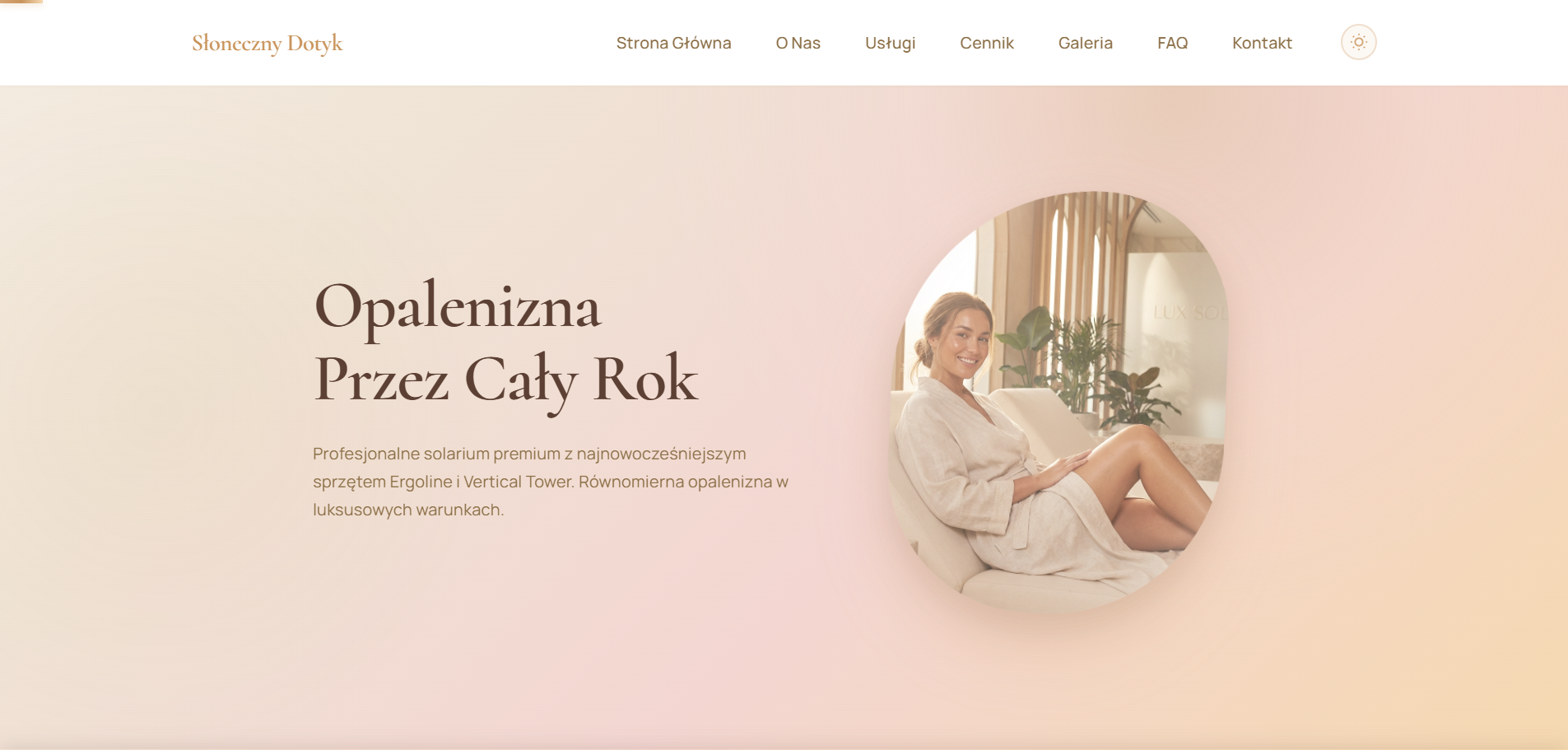 Słoneczny Dotyk - strona solarium