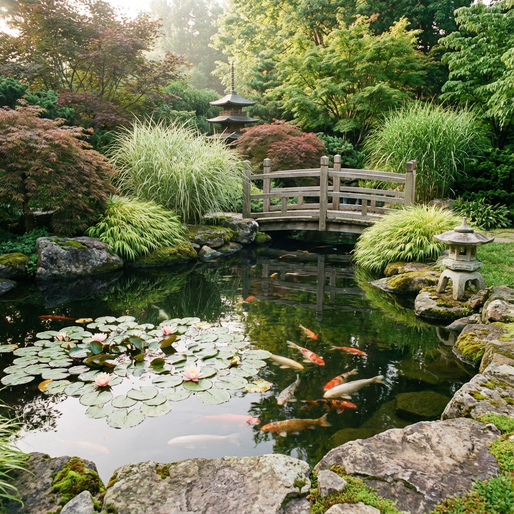 Ogród z oczkiem wodnym